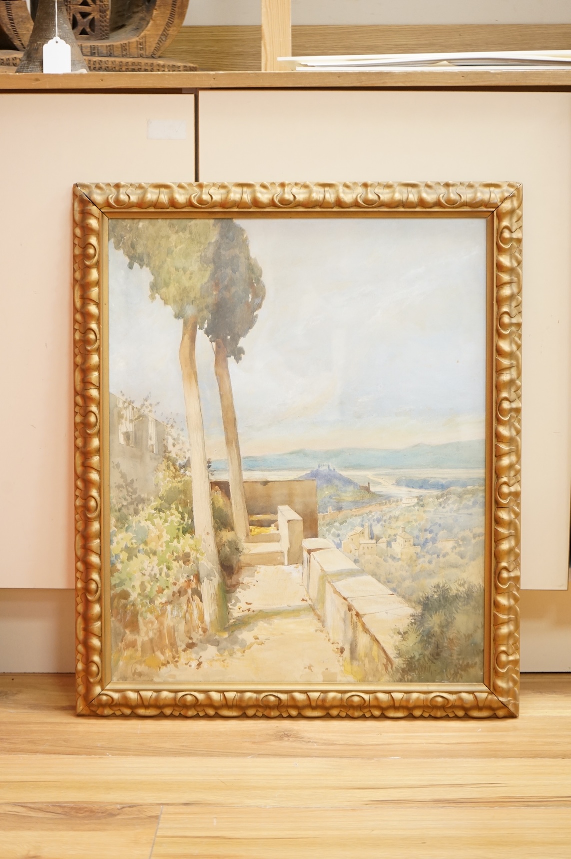 20th century, Continental School, Italian view with villas, unsigned, 60 x 49cm, gilt frame